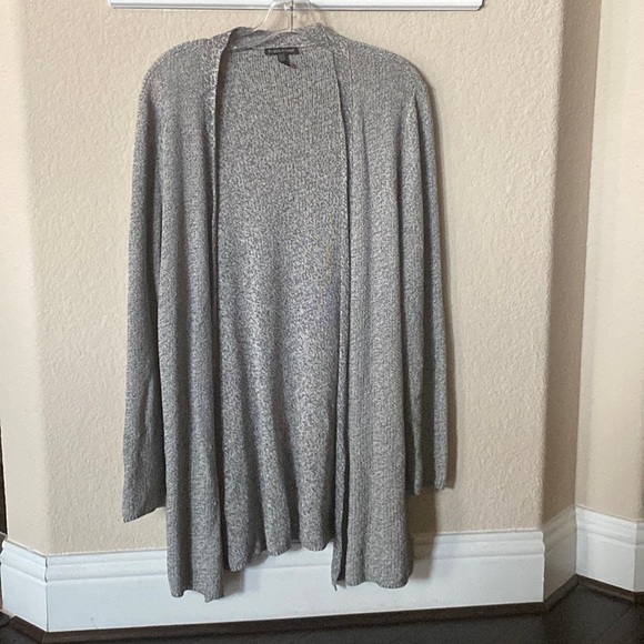 Eileen Fisher 100% Tencel Long Sleeve Open Front Cardigan Gray Size M - Picture 1 of 7